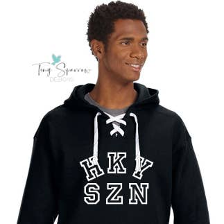 Sudadera con capucha de cordones HKY SZN para venta al por mayor de Tiny Sparrow Designs