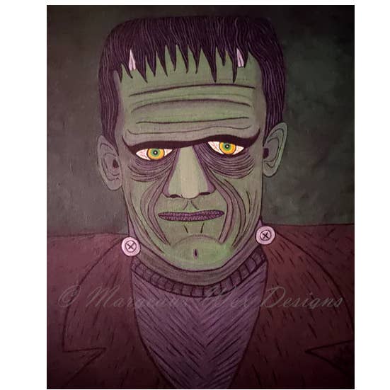 Frankenstein Art Print for wholesale by Margeaux Wex Designs