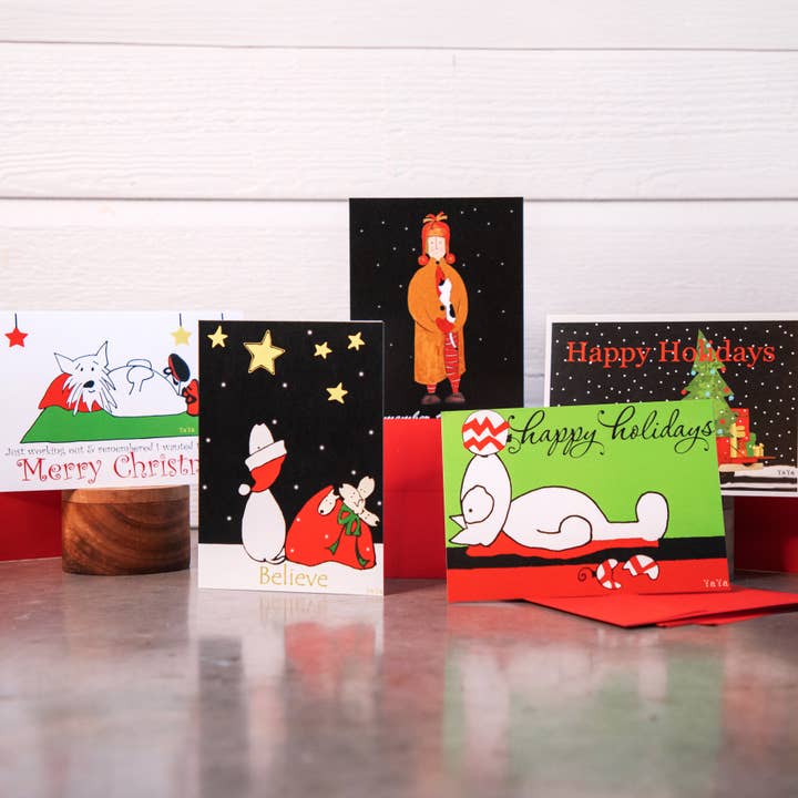 Holiday Whimsical Cards (10 cards w/envelopes) for wholesale by Arthouse55