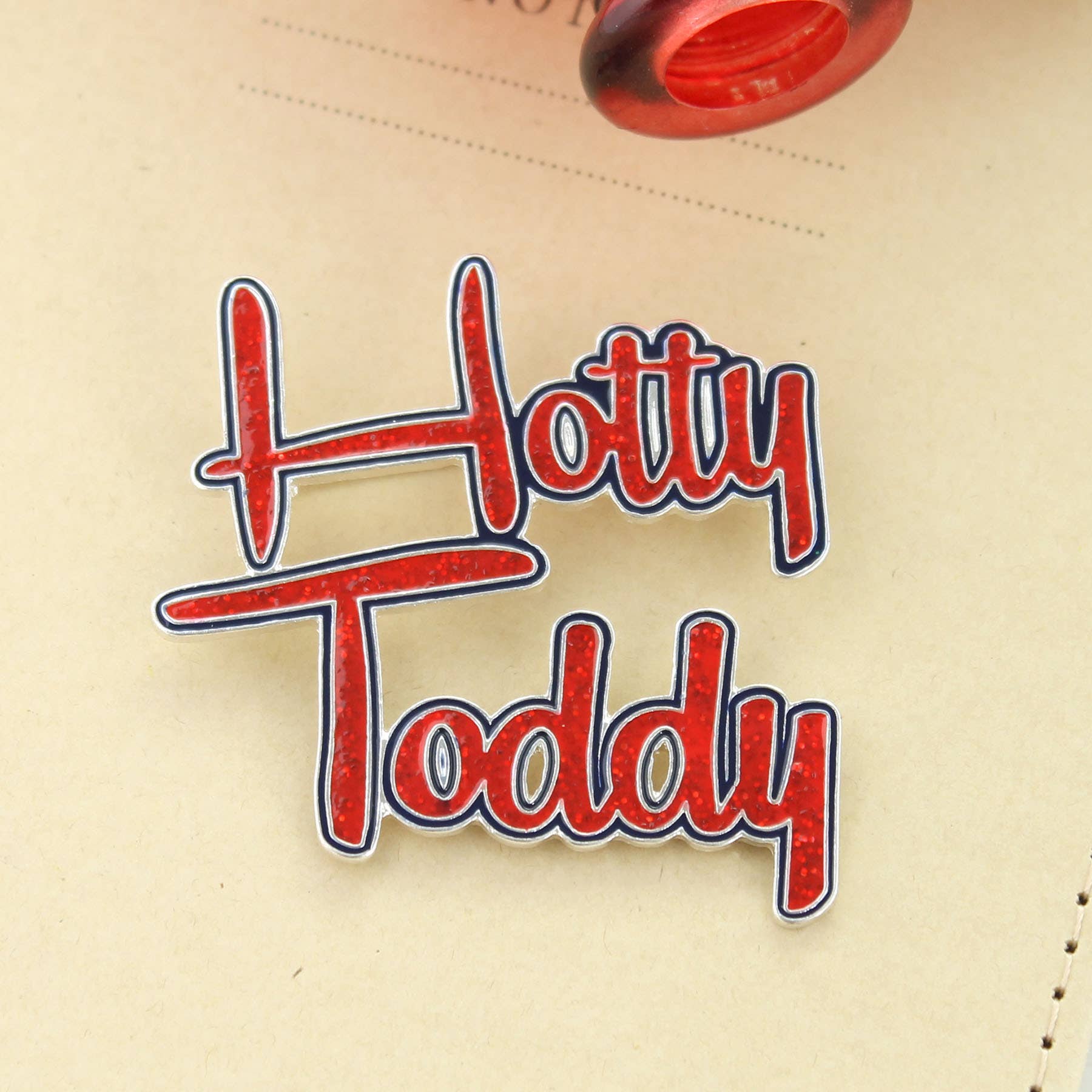 Seasons Jewelry - Wholesale Lapel Pin/Button - Mississippi Hotty Toddy Slogan Pin2