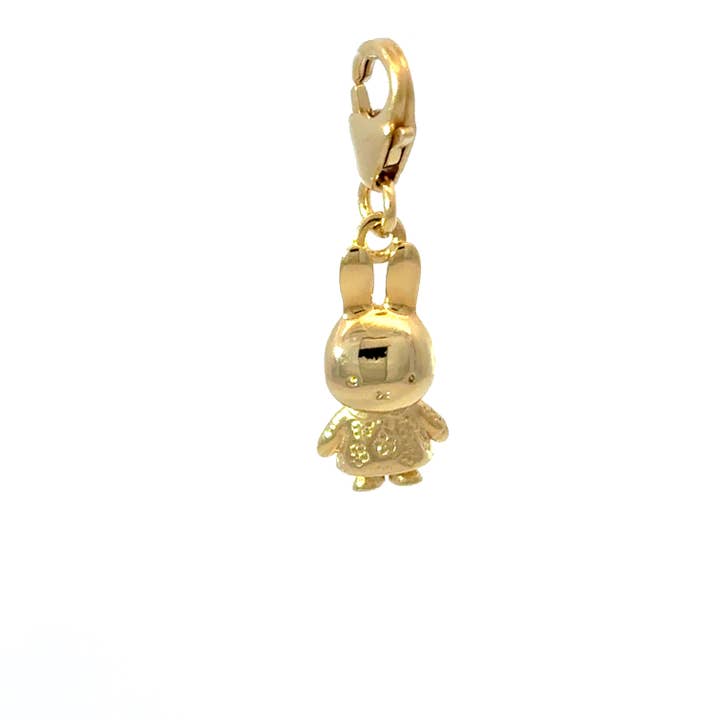 Miffy in Daisy Dress Charm (18ct Gold Vermeil) for wholesale by LICENSED TO CHARM