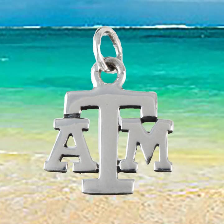 Paradise Treasures Jewelry - Wholesale Individual Charm/Pendant - Texan Texas A & M Charm Pendant in Sterling Silver, N9493 Paradise Treasures Jewelry1