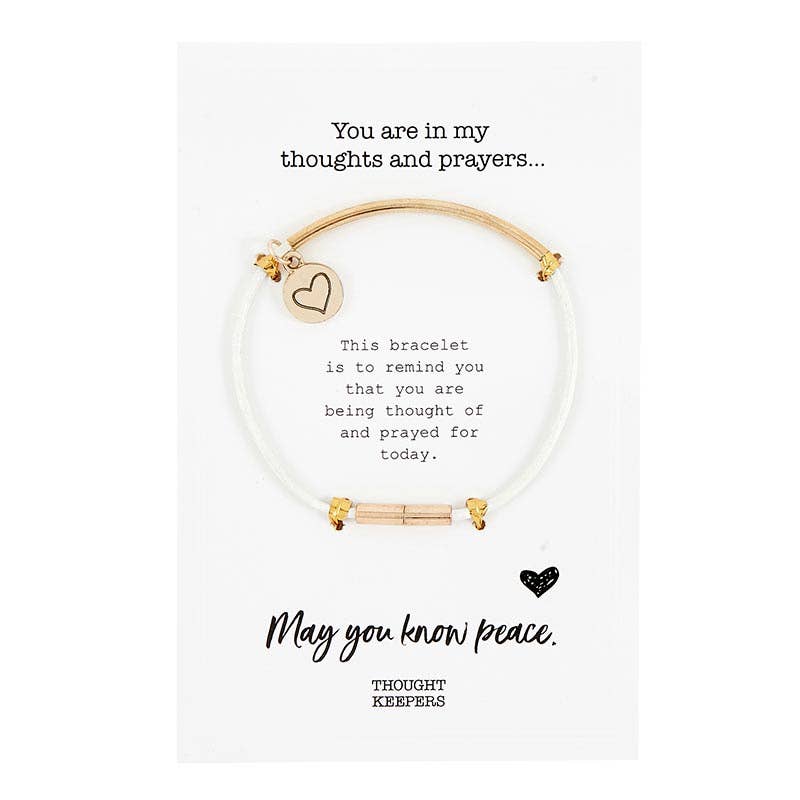 Faithworks by Creative Brands - Wholesale Charm/Dangle Bracelet - Thought Keepers Bracelet - White/Gold