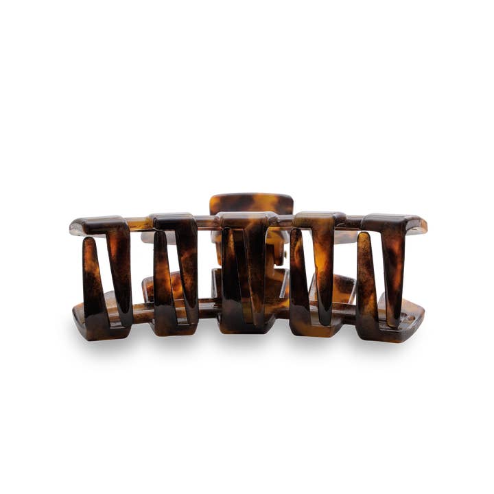 TELETIES - Wholesale Hair Clip - Women's - Classic Hair Clip | Medium | Tortoise2