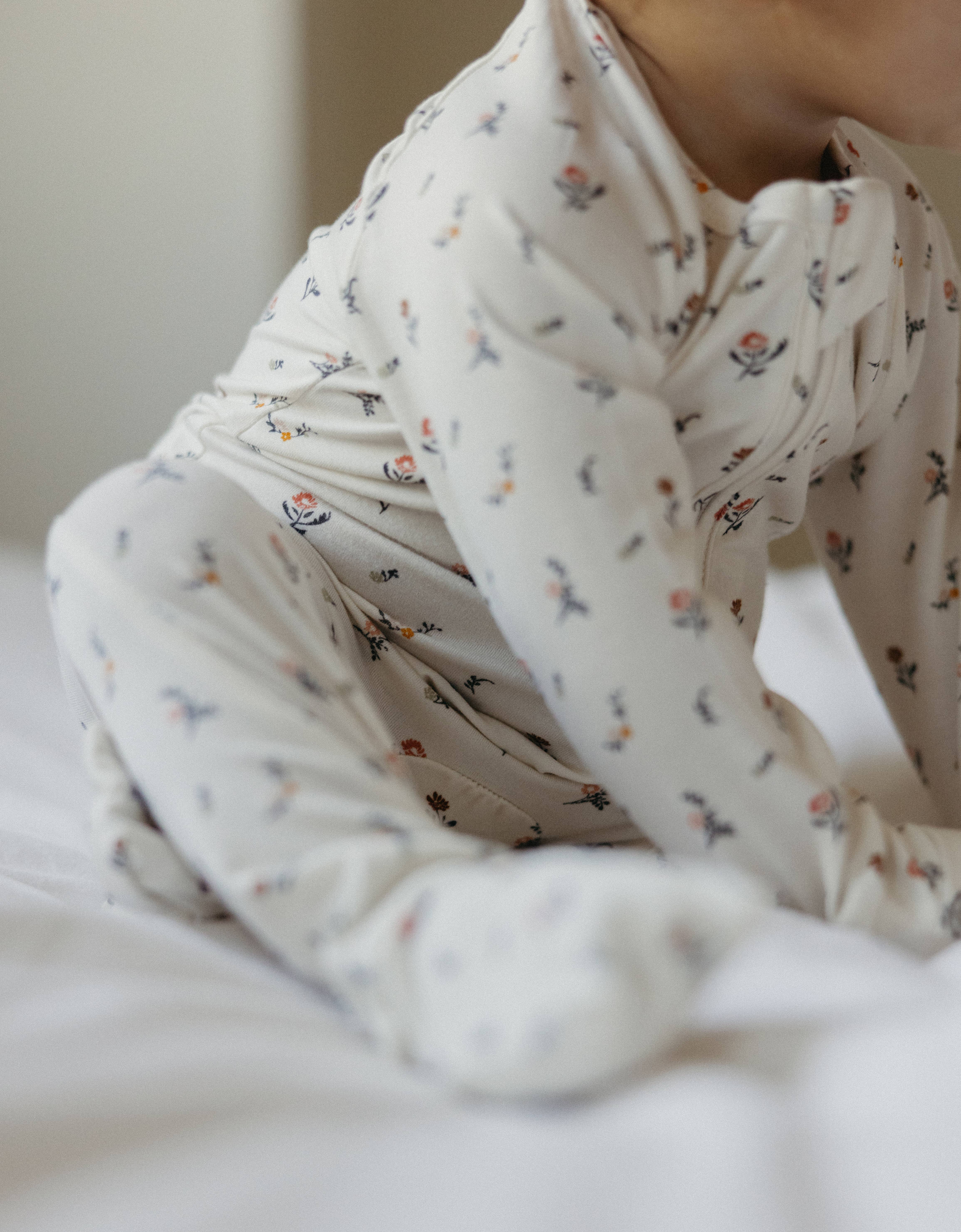 Honeycomb Goods - Wholesale Sleepwear Set - Kids - Vintage Floral Zip Pajamas1