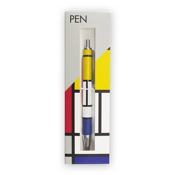 Ballpen in box, refillable, Piet Mondrian for wholesale by MUSEUM WEBSHOP