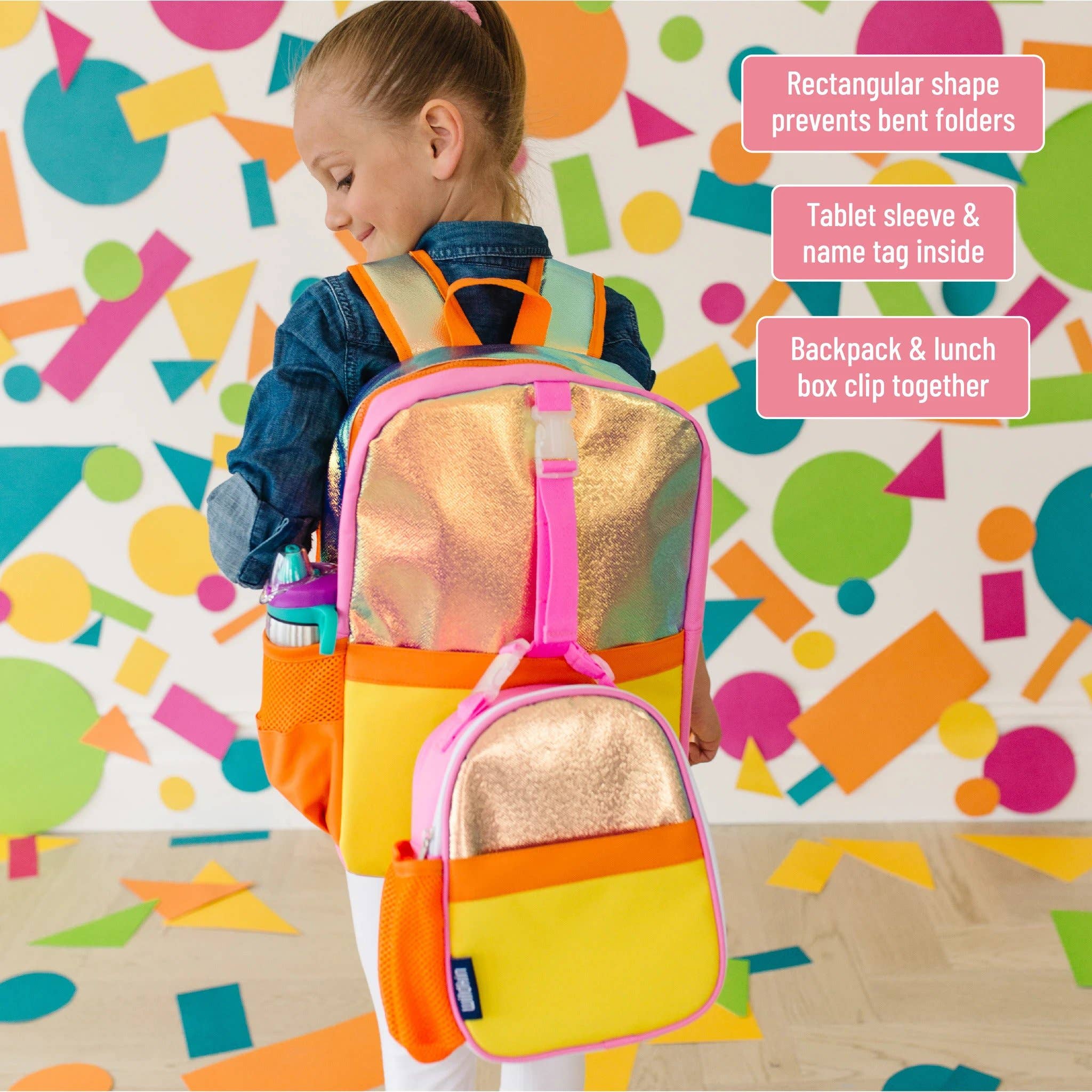 Wildkin - Wholesale Backpack - Kids - Orange Shimmer Pack It All Backpack1
