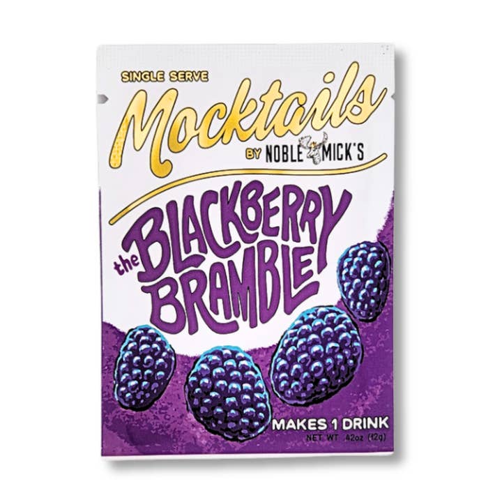 The Blackberry Bramble Single Serve Mocktail for wholesale by Noble Mick's - Craft Beverage Company