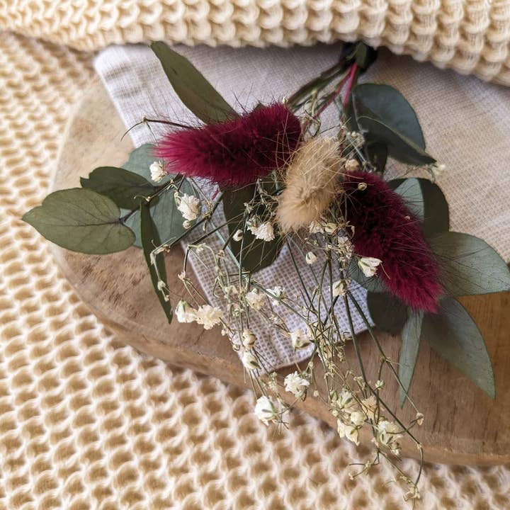 Maison Oline – Flores secas/prensadas por atacado – Pretty Prunelle — Pequeno buquê de flores naturais secas