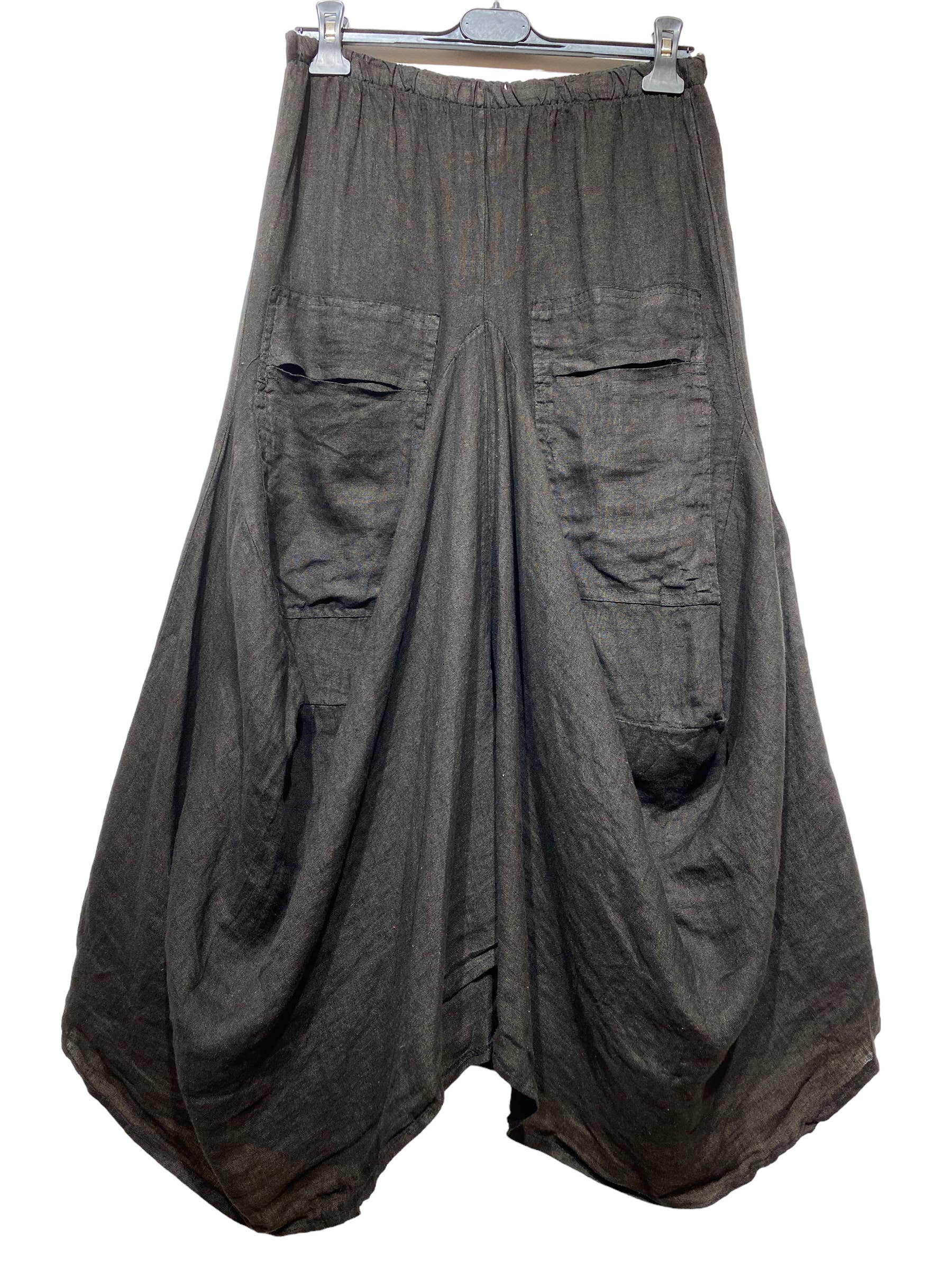 LINEN & COTTON HOUSE - Wholesale Jumpsuit - Women's - LINEN SAROUEL SKIRT WITH POCKETS 9917 663343