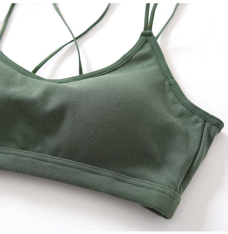 HIDDENBRAND - Wholesale Bralette - Women's - Soft Breathable Cotton Padded Bra Bralette crop top9