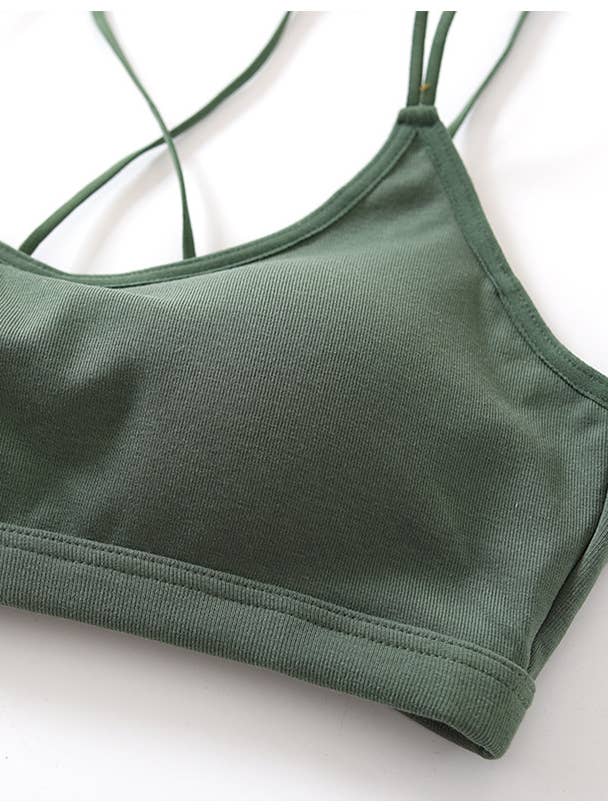 HIDDENBRAND - Wholesale Bralette - Women's - Soft Breathable Cotton Padded Bra Bralette crop top9