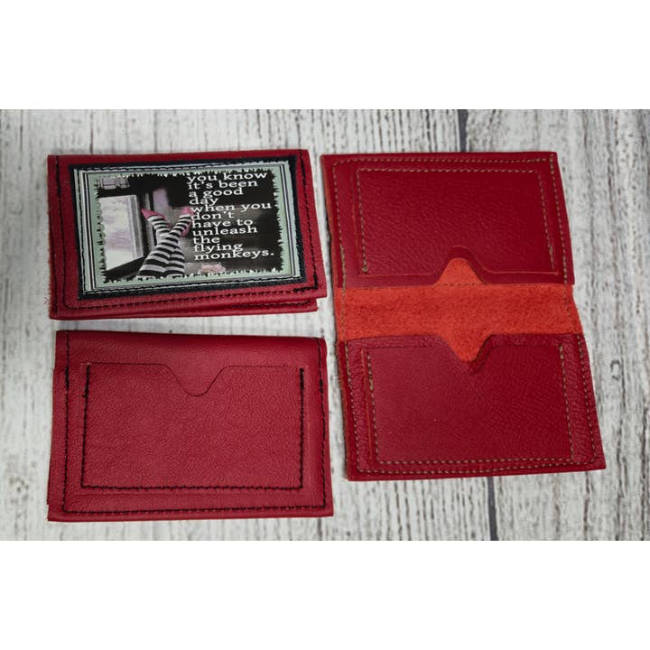 Old Bagzz - Wholesale Card Holder - Women's - Flying Monkeys Credit Card Case Reclaimed Leather1