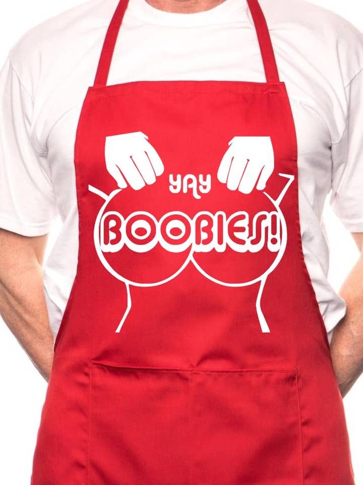 Yah Boobies BBQ Cooking Apron for wholesale by Print4U