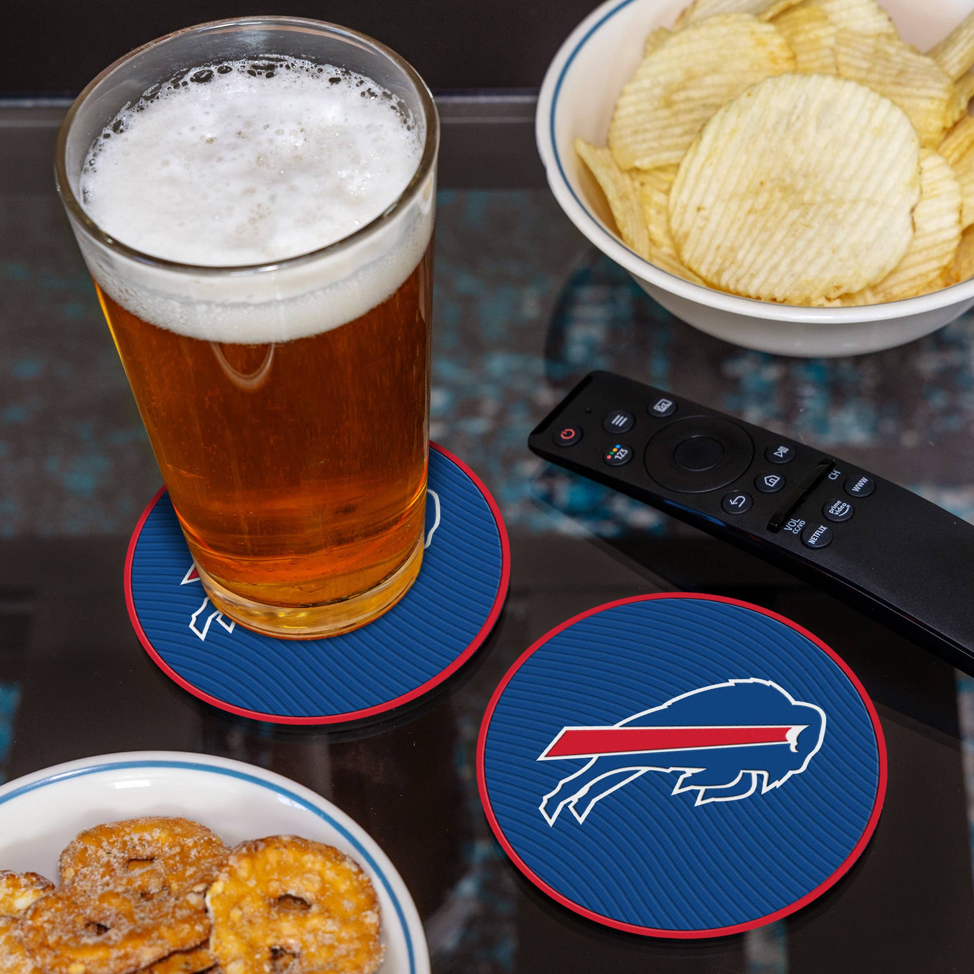 Rico Industries - Wholesale Coasters - Buffalo Bills Molded PVC Coaster (4-Pack)1