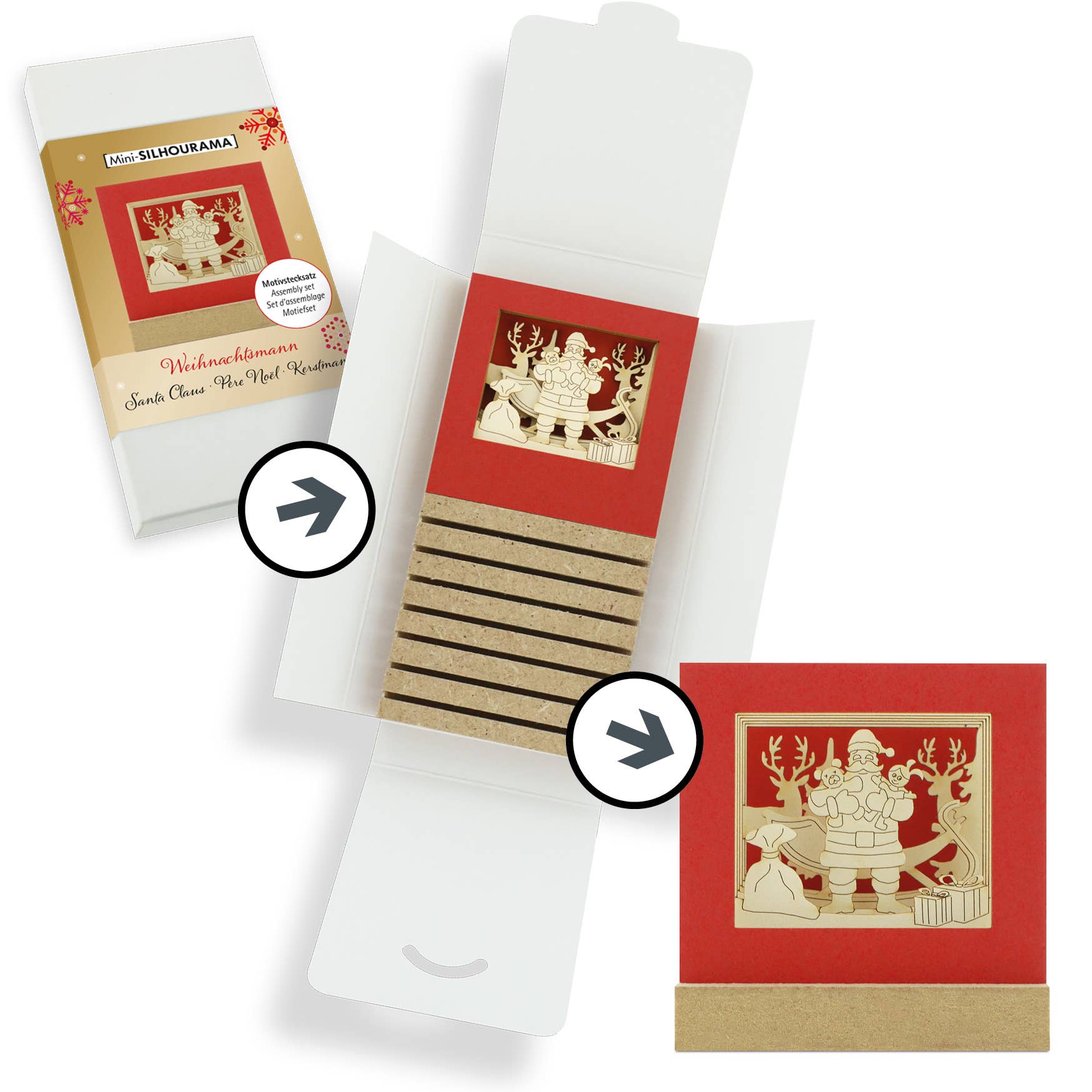 SILHOUBOX – Engroshandel Julepynt – Julemanden Silhoubox M... Julemanden, Julemand, Père Noël — gaveartikler3