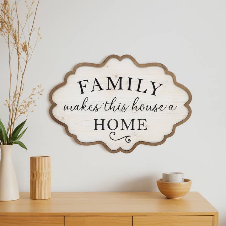 Paris Loft Inc - Wholesale Wall Decor - Kids & Baby - Family Makes This House a Home Wall Decor, Quote Wall Art4