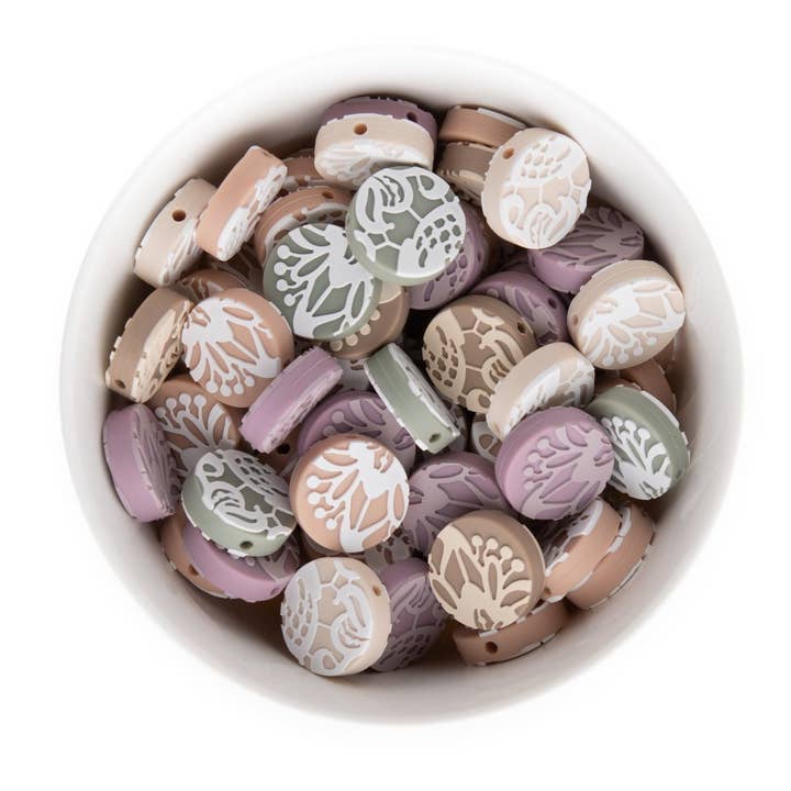 Lace Silicone Focal Beads for wholesale by Cara & Co Silicone Craft Supply