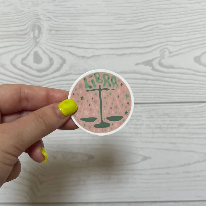 Libra sticker for wholesale by Mason Jar Designs