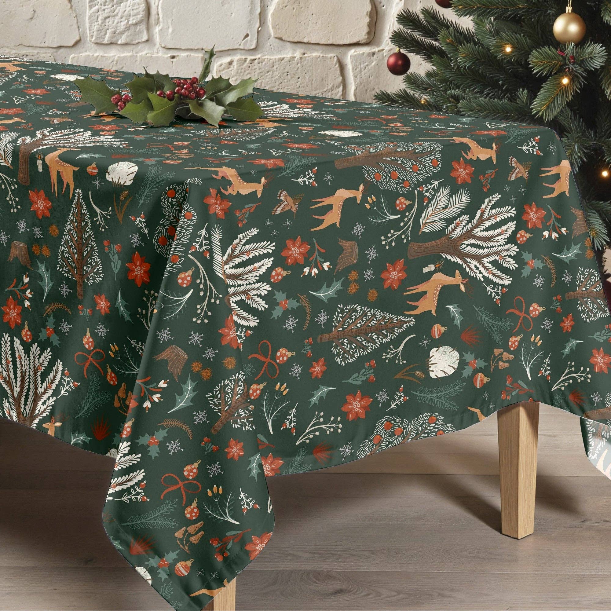 SG HOGAR – Toalha de mesa por atacado – Toalha de mesa anti-manchas Merry Christmas 473