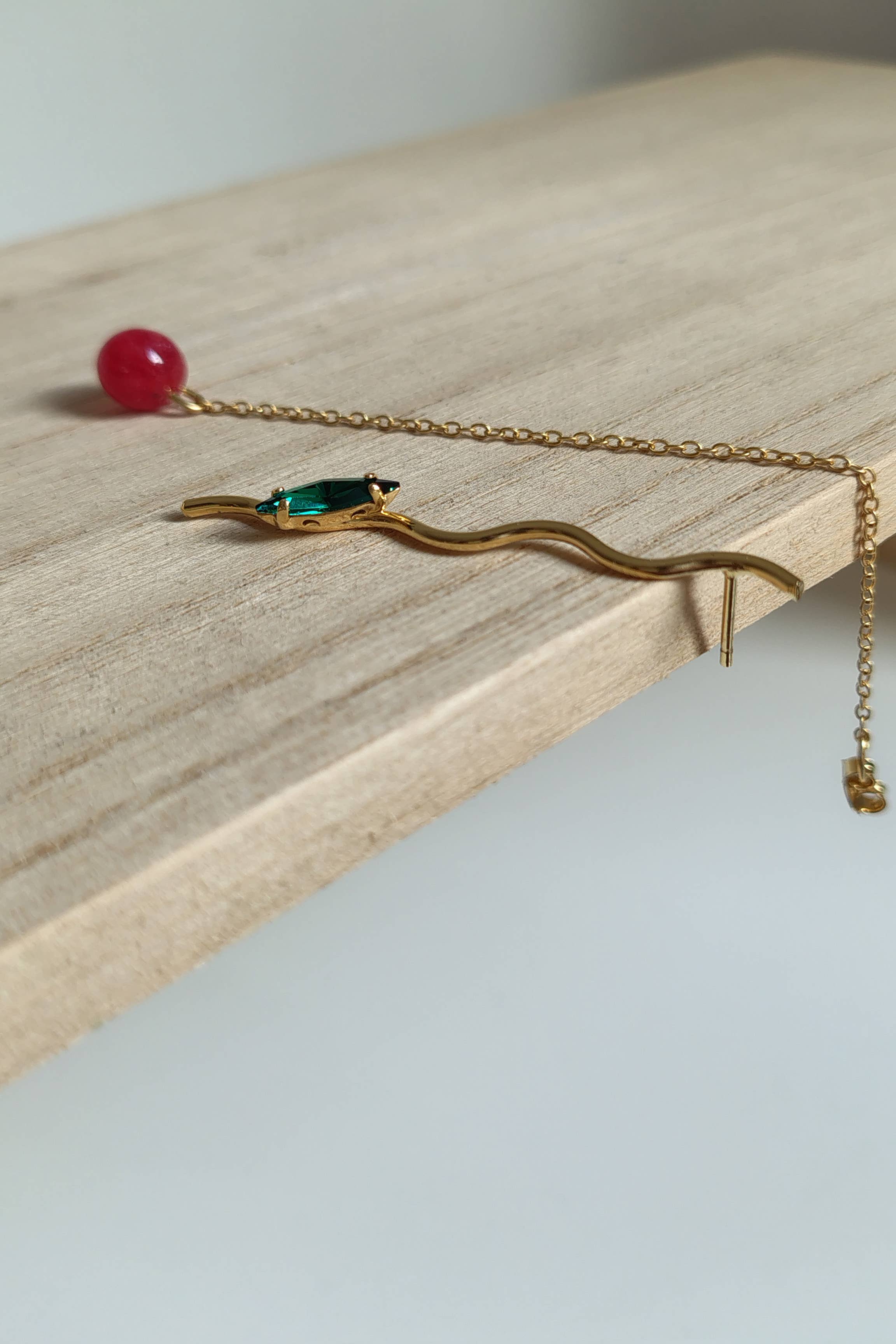 sew a song - Venta al por mayor Pendientes colgantes - Pendientes de olas de cristal1