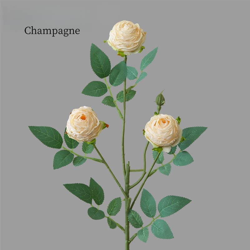 ACNITE(We cover U.S. import duties) - Wholesale Artificial Flowers - 3 heads curly rose flower Artificial rose flower for wedding15