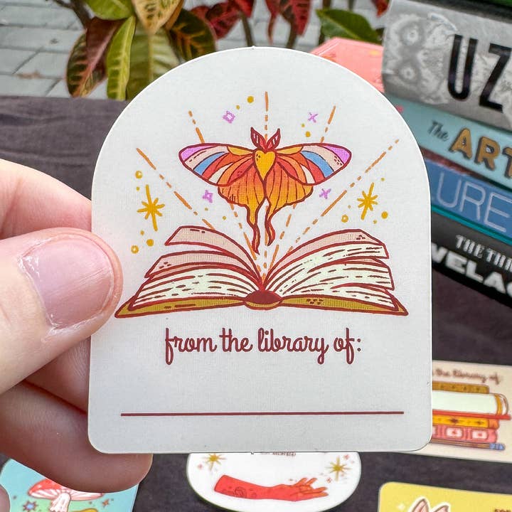 Autocollant Ex-libris | Papillon Magique pour la vente par Comfhaus