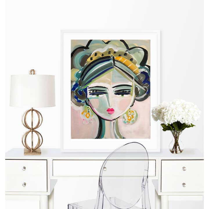 Maren Devine Art - Wholesale Art Print - Portrait Print on Paper, Warrior Girl "Lola"