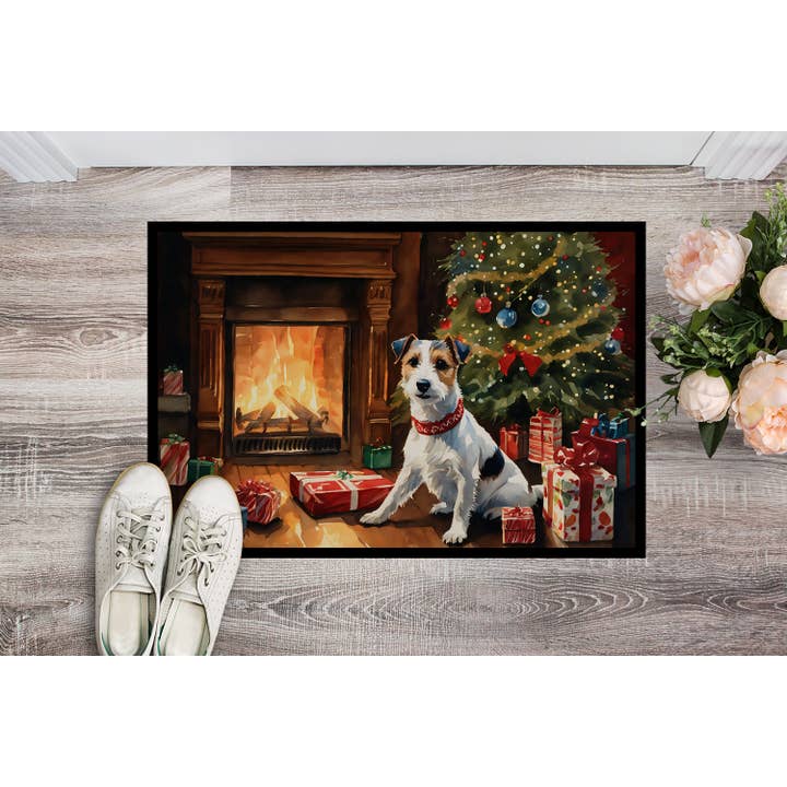 Jack Russell Terrier Gezellige kerstdeurmat 24x36 DAC2682 voor wholesale door Caroline's Treasures