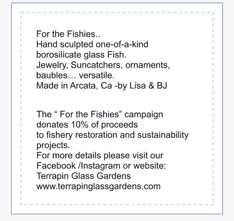 Terrapin Glass Gardens - Wholesale Individual Charm/Pendant - Hand sculpted Glass Fish Pendants7