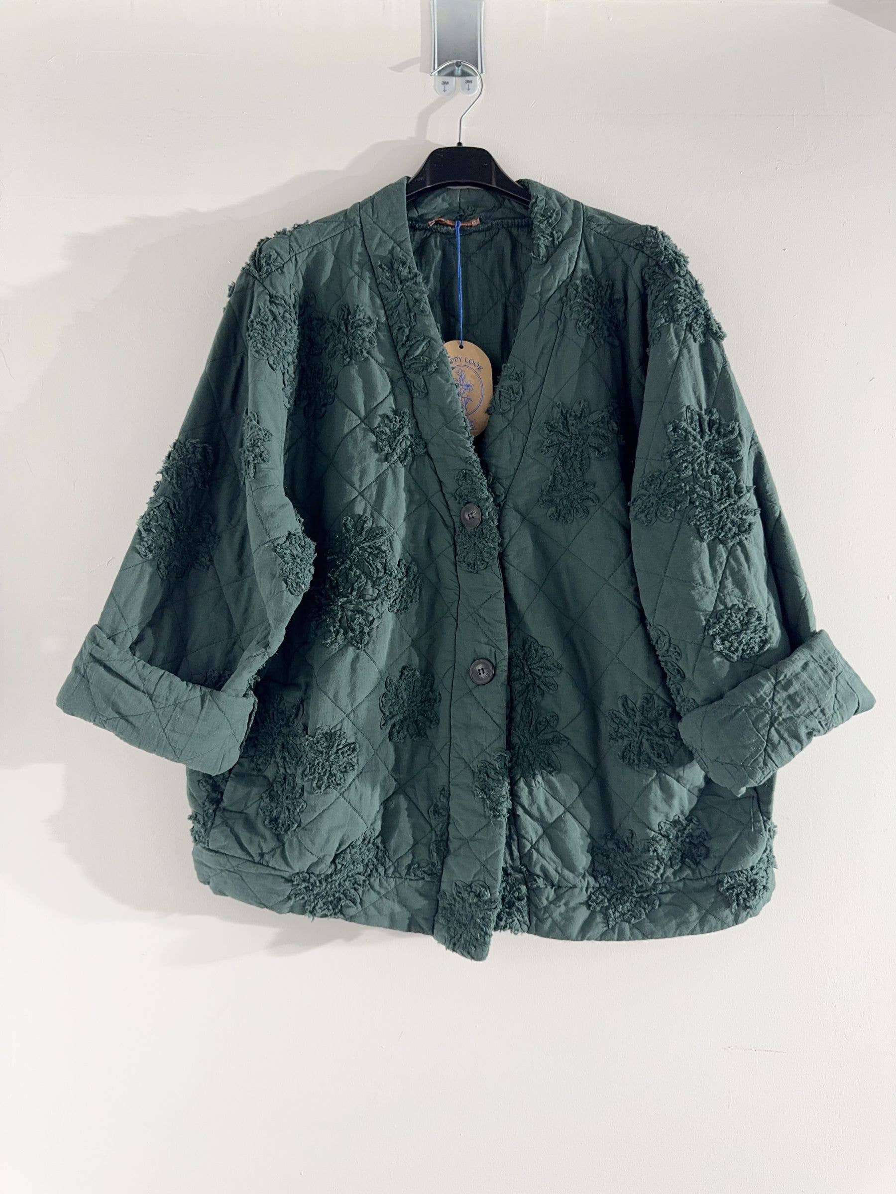 Happy look - Wholesale Jacket - Women's - Women's quilted cotton jacket – 3D embroidery, embossed12