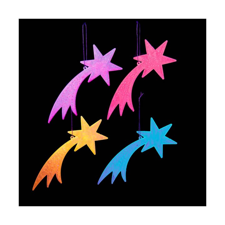 Kurt S. Adler, Inc. - Wholesale Ornament - 7" Plastic Shooting Star Glow Ornament 4 Assorted1