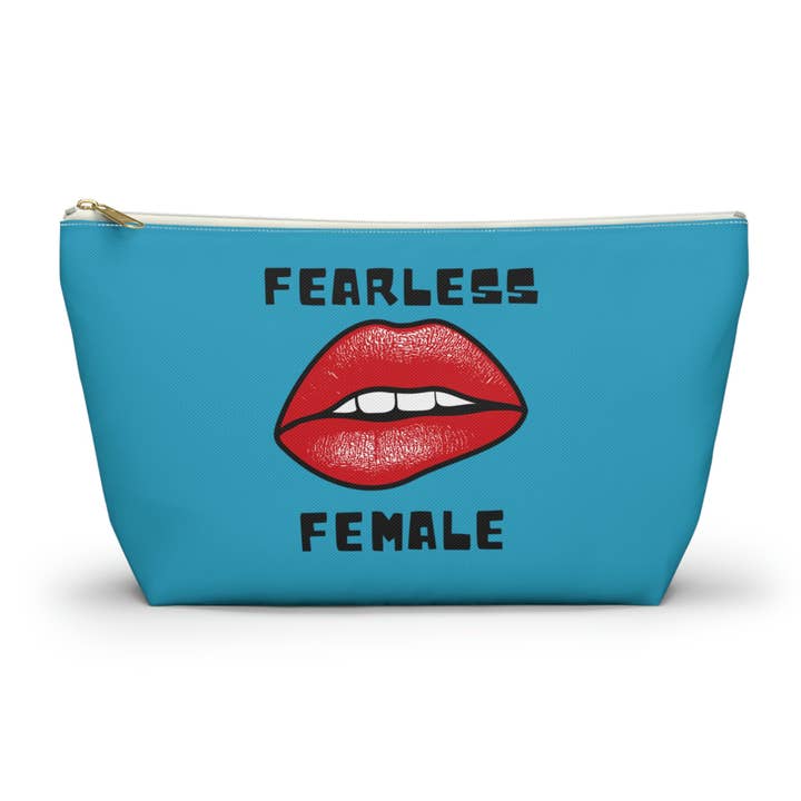 Frygtløs kvindelig T-bund lynlås Makeup Organizer taske for engroshandel hos Pugs In Mugs Creations