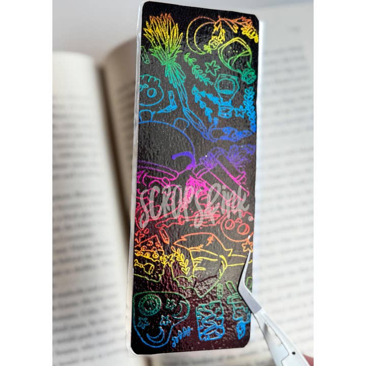 Adorable Witchy, Rainbow Foiled Bookmark for wholesale by Scraps & ink