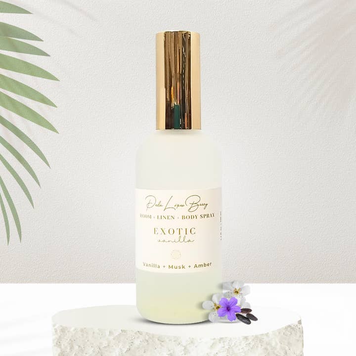 Exotisk Vanilj 3 i 1 Rum + Linne + Kroppsspray - 3,4 oz för wholesale av Perla López Baray