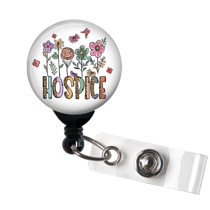 Porta-Crachá Floral de Cuidados Paliativos, Porta-Crachá de Enfermeira de Cuidados Paliativos por atacado de Good Girl Gone Badge