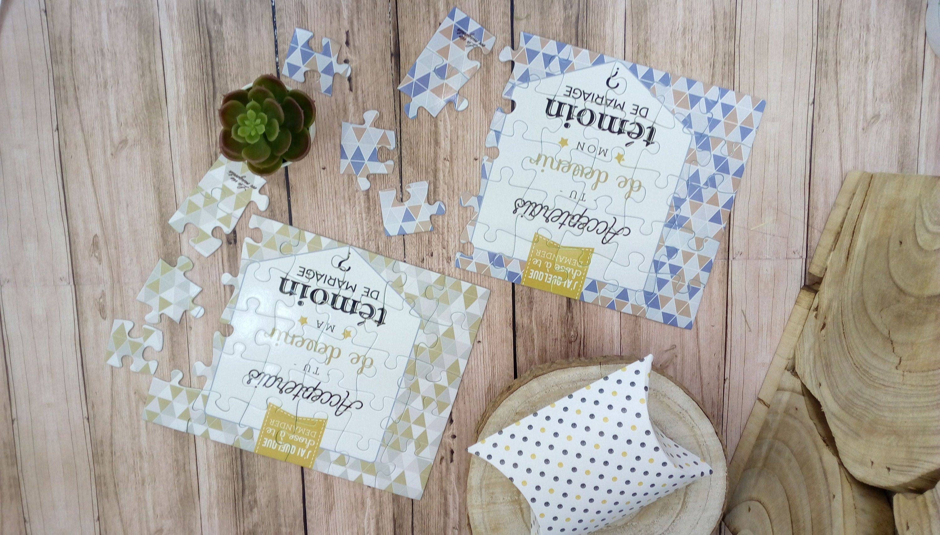 La vie en magenta - Wholesale Puzzle - Adult - Puzzle asks wedding witness - wedding announcement0