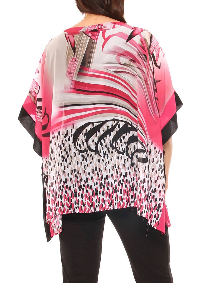 luanaromizi.com - Wholesale Blouse - Women's - Elegant women's kaftan in patterned georgette soft size1