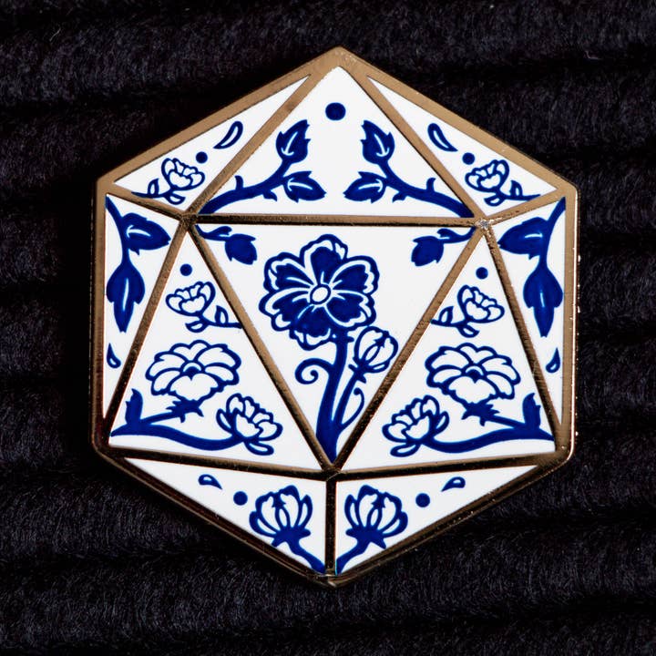 Épingle en émail porcelaine de Delft D20 pour la vente par Color Spray Creations