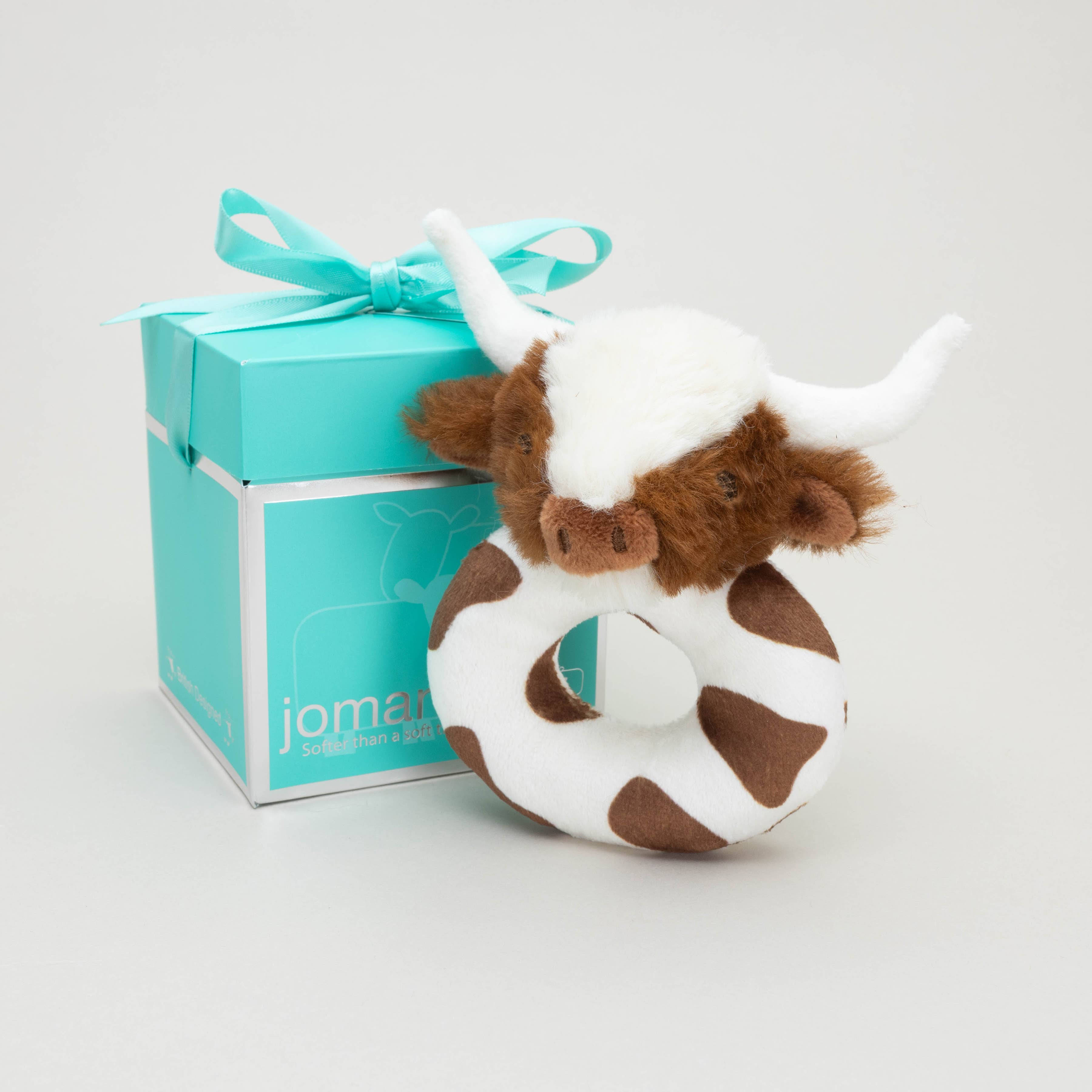 Jomanda Soft Toys & Accessories - Wholesale Handheld Rattle - Baby - Texas Longhorn Highland Brown Cow Baby Plush Rattle 10cm5