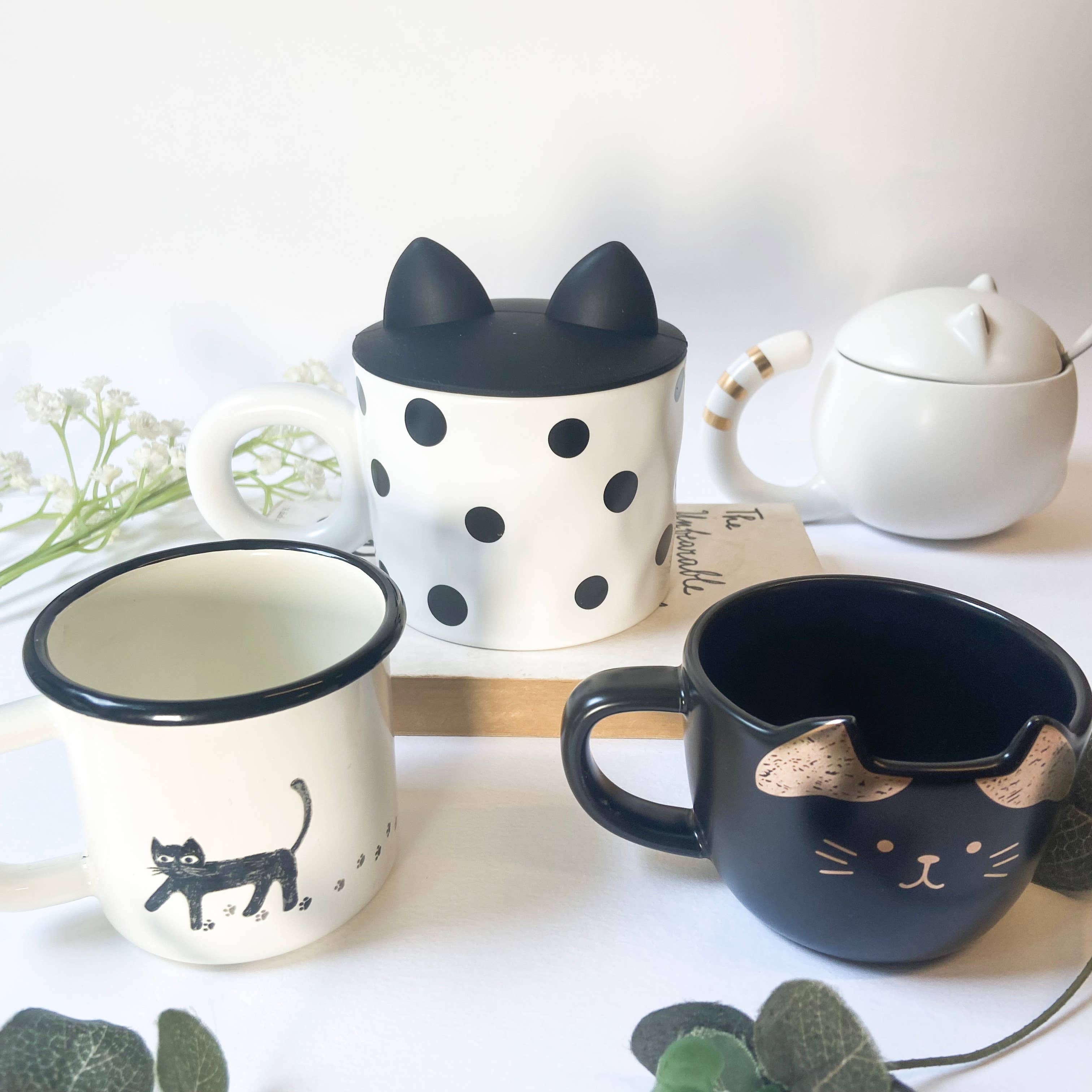 Chow's Stories – wholesale Kaffekoppar – Stor prickig kattmugg med återförslutningsbart lock, Stor kaffemugg6