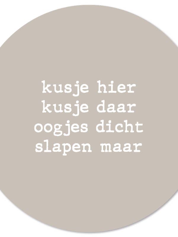 Muurcirkel kids kök hier beige för wholesale av Label2X B.V.