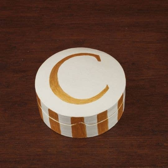 Caixa riscada ouro - C por atacado de Love Explorers