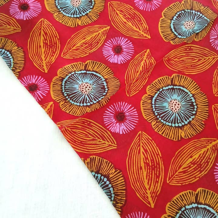 Seidenschal - Orange und Rote Krawatte WS-1067 für den Großhandel von Cinnamon Creations