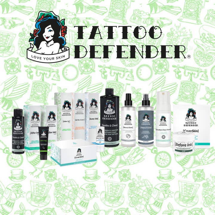 Tattoo Defender – Engroshandel Tatoveringssalve/pleje – Tatoversmør med aloe mod rødme og hævelse