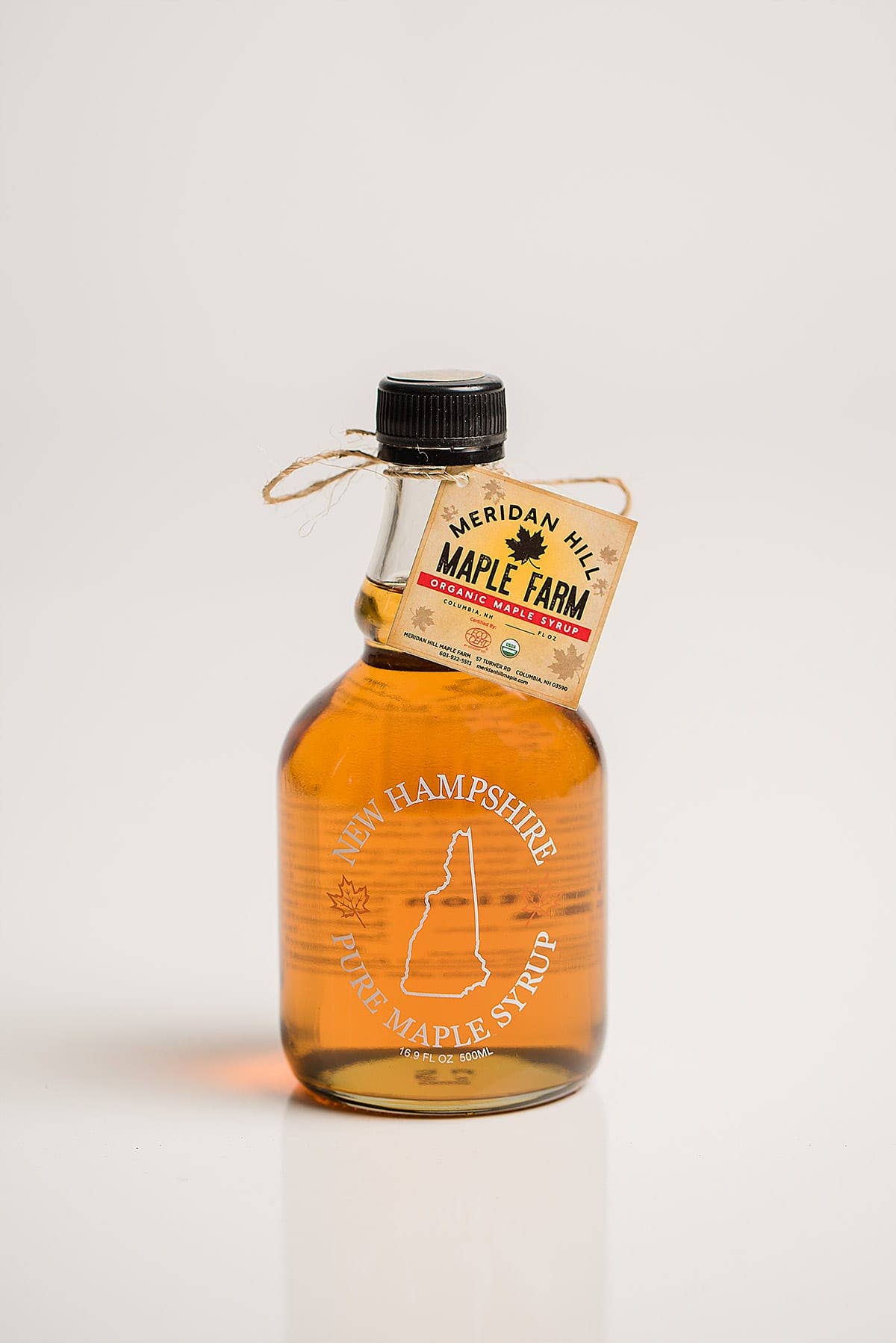 Meridan Hill Maple Farm - Wholesale Maple Syrup - Pure Organic NH Maple Syrup in NH Glass Bottle (Gallon)