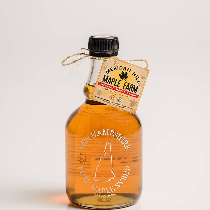 Meridan Hill Maple Farm - Wholesale Maple Syrup - Pure Organic NH Maple Syrup in NH Glass Bottle (Gallon)