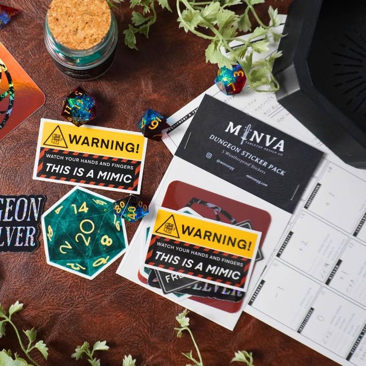 Minva Tabletop Design Co – wholesale Sticker – Dungeon Sticker Pack3