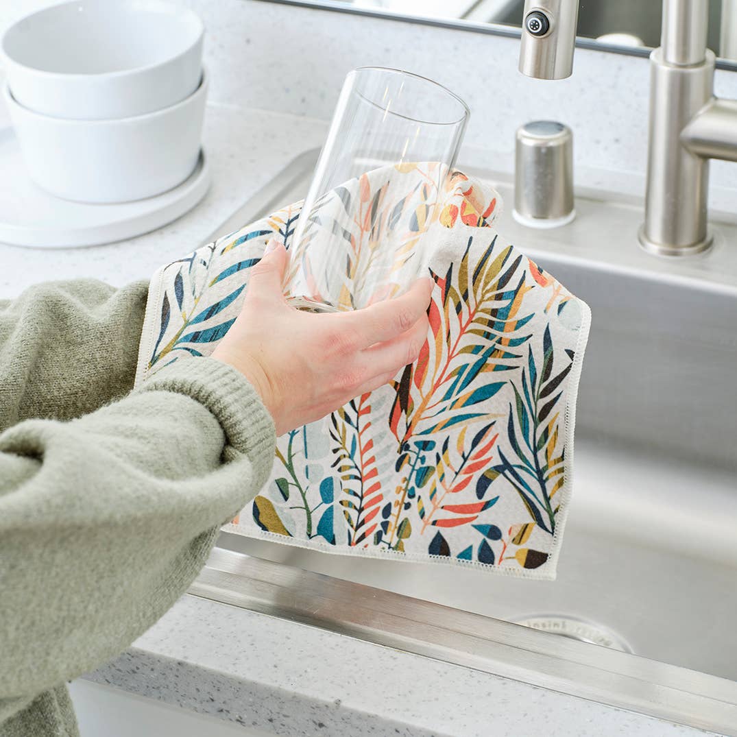 WerkShoppe – wholesale Tea towel – Colorful Leaves All Purpose Microfiber Towel Set1