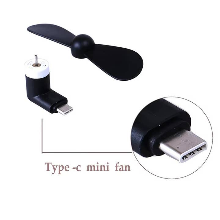 Lumbee Trade - Wholesale Handheld electric fan - Mini Portable USB Type-C Fan - Assorted1